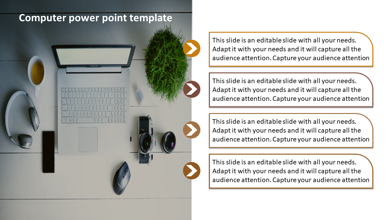 Stunning Computer PowerPoint Template For Presentation